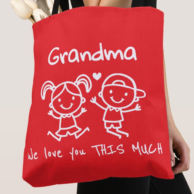 Bolsa Tote Christmas Love You Grandma Fun Graphic Gift (Criador carregado)