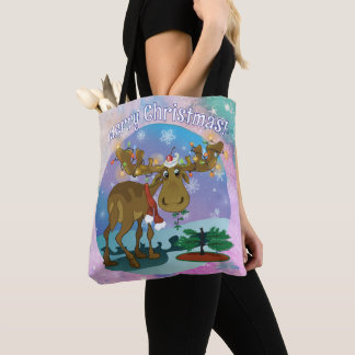 Bolsa Tote Christmas Moose