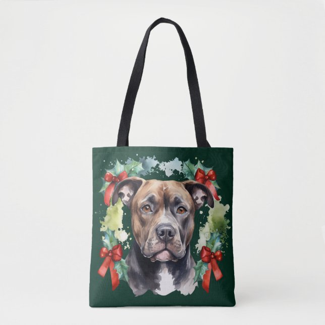 Bolsa Tote Christmas Pitbull (Frente)