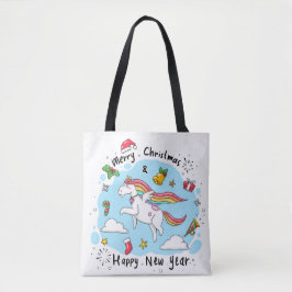 Bolsa Tote Christmas Unicorn