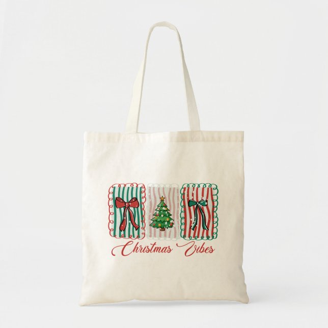 Bolsa Tote Christmas Vibes Festive Holiday Design (Frente)