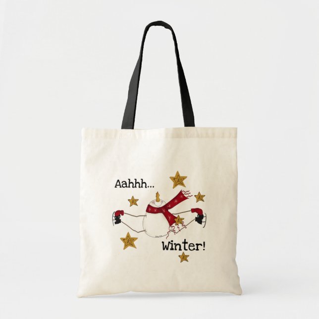 Bolsa Tote Christmas Winter Snowman (Frente)