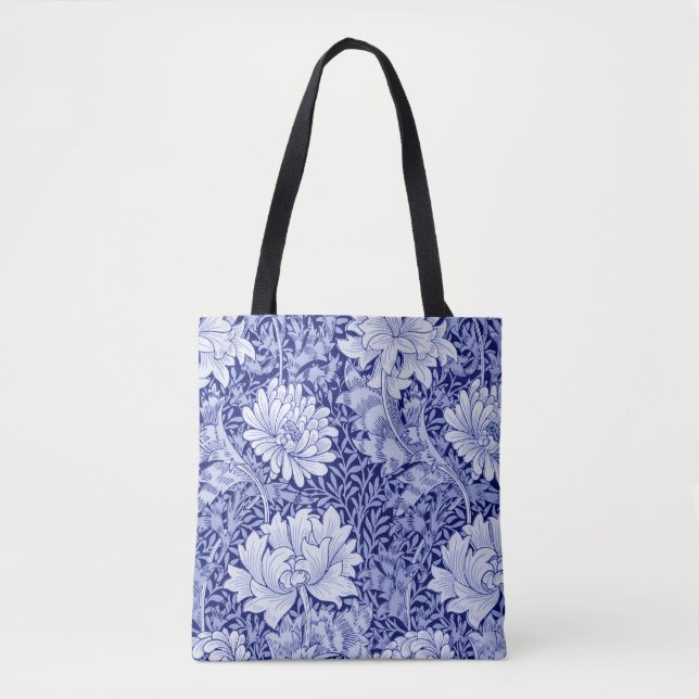 Bolsa Tote Chrysanthemum Blue, William Morris (Frente)