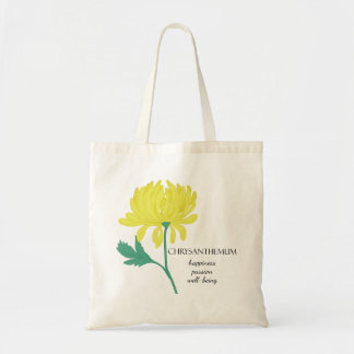Bolsa Tote Chrysanthemum Novembro Bag Flor Mês do Nascimento