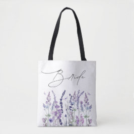 Bolsa Tote Chuva de Noiva Flor de Campo Aquarela Floral