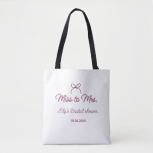 Bolsa Tote Chuva de presentes de Miss para Mrs adicionar nome