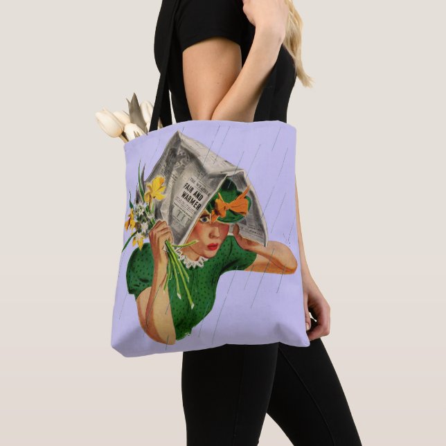 Bolsa Tote chuva não na previsão (Close Up)