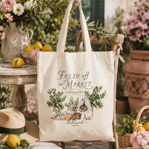 Bolsa Tote Chuveiro de Noiva Mediterrâneo Fresco do Mercado