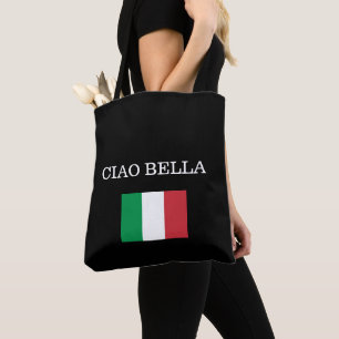 Bolsa Tote CIAO BELLA Black Italy Flag