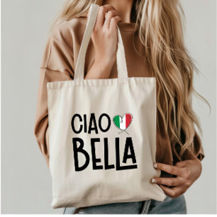 Bolsa Tote Ciao Bella - Coração de Itália Bonita