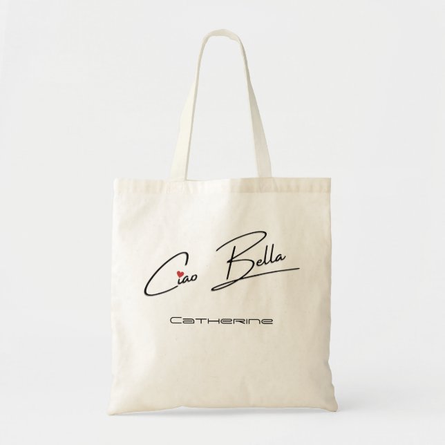 Bolsa Tote Ciao Bella Grocery Name Tote Bag (Frente)