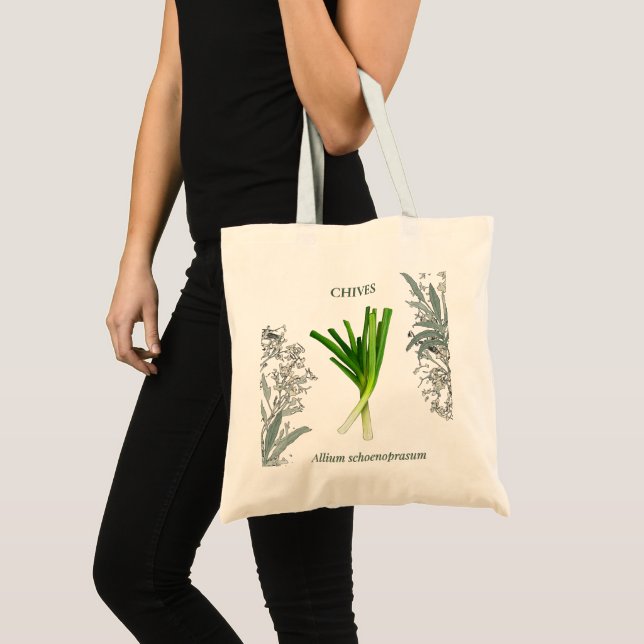 Bolsa Tote Ciboulette — Allium schoenoprasum (Frente (produto))