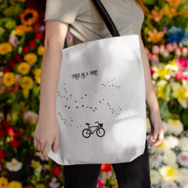 Bolsa Tote Ciclismo da vida, livre como um pássaro personaliz