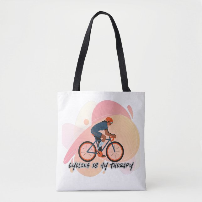 Bolsa Tote Ciclismo É A Minha Terapia... (Frente)