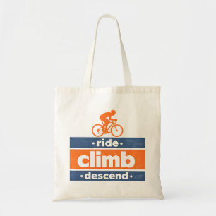 Bolsa Tote Ciclismo Subir Descer Citação Vintage