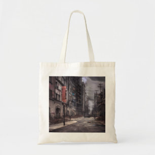 Bolsa Tote Cidade Abandonada Distopia Pós-Apocalíptica