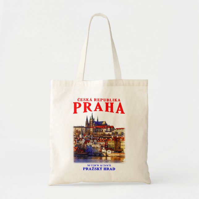 Bolsa Tote Cidade antiga de Praga. República Checa. (Frente)