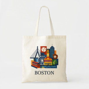 Bolsa Tote Cidade Colorida de Viagem Ilustração do Horizont