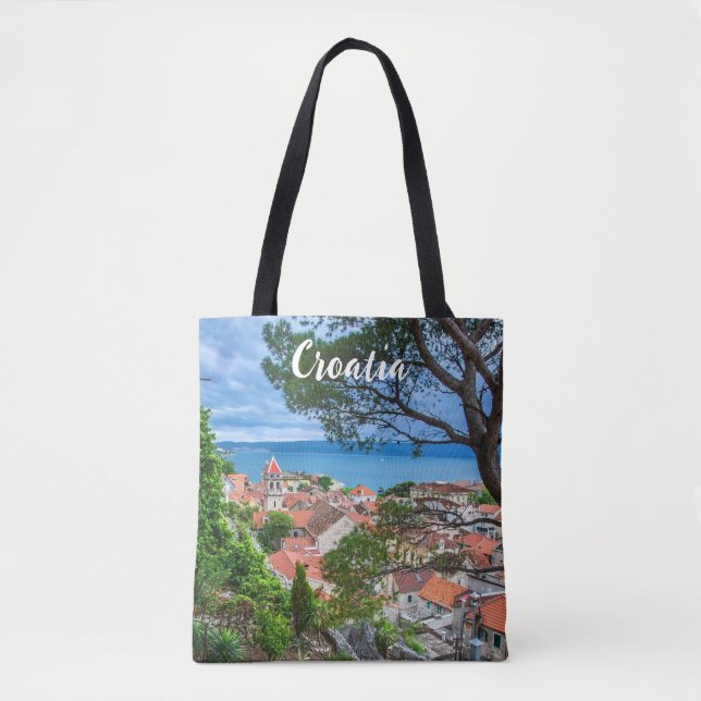 Bolsa Tote Cidade croata de Omis (Frente)