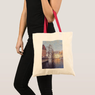 Bolsa Tote Cidade de Bruges e Vista do Canal