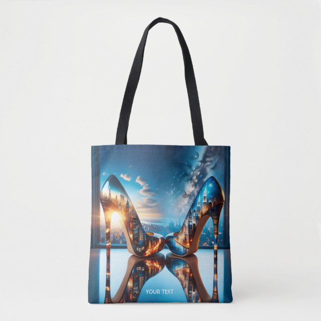 Bolsa Tote Cidade de Calçados de Vidro Fantasy (Frente)