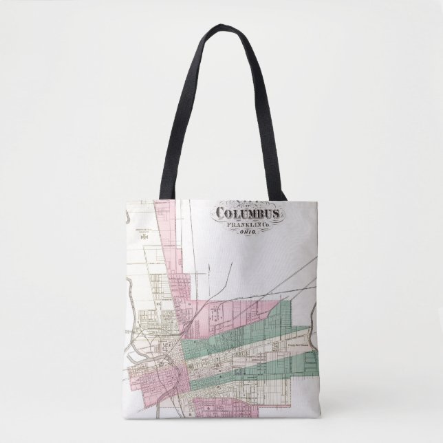 Bolsa Tote Cidade de Columbo, o Condado de Franklin, Ohio (Frente)