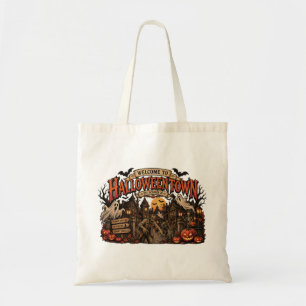 Bolsa Tote Cidade de Halloween Vintage Est 31 Outubro