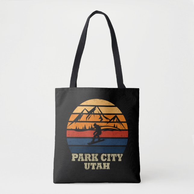 Bolsa Tote Cidade de Park, Utah, vintage (Frente)