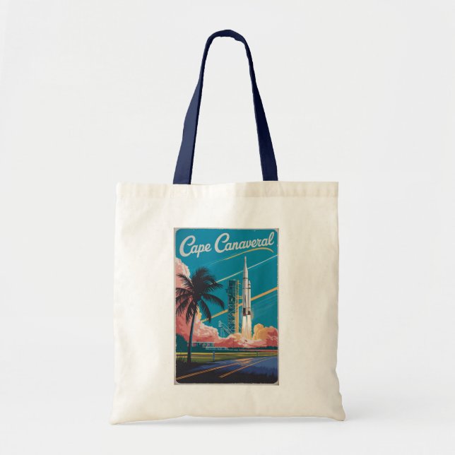 Bolsa Tote Cidade do Cabo Canaveral da Flórida Viagem Art (Frente)