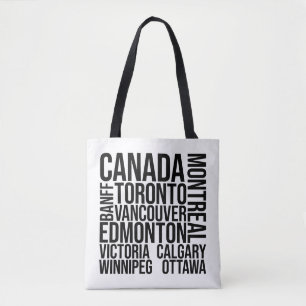 Bolsa Tote Cidade do Canadá: Arte Palavra - Viagem de Toronto