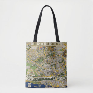 Bolsa Tote Cidade do mapa de Quebeque