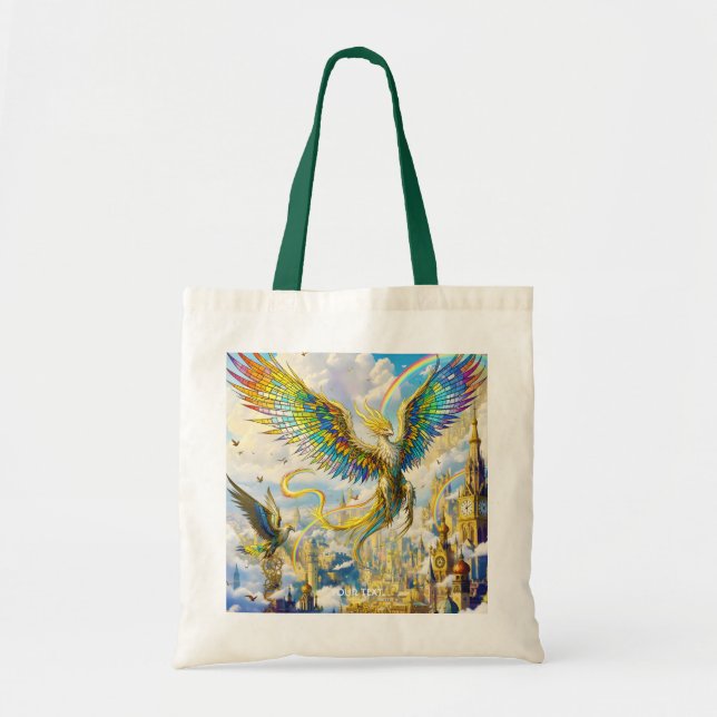 Bolsa Tote Cidade dos Grifos Fantasia Fofa Steampunk (Frente)
