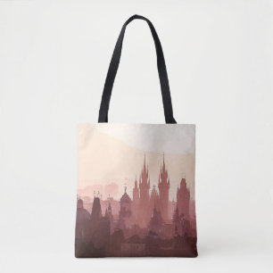 Bolsa Tote Cidade Elegante do Trabalho de arte de Praga Acríl