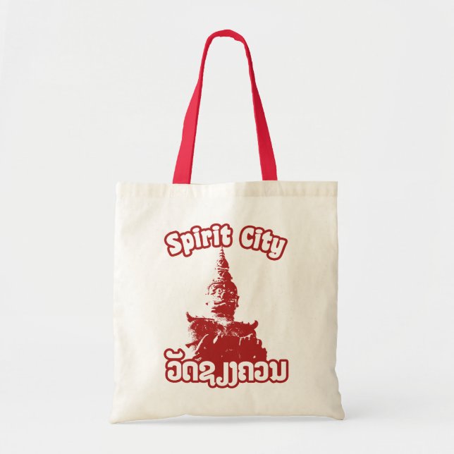 Bolsa Tote Cidade Espírito - Wat Xieng Khuan, Vientiane, Laos (Frente)