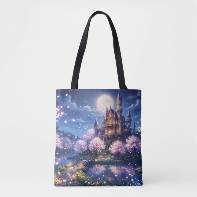 Bolsa Tote Cidade Fantasia e Castelo (Frente)