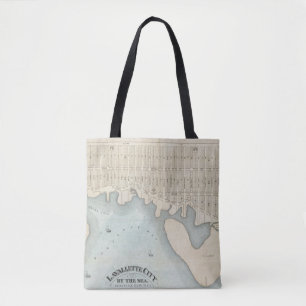Bolsa Tote Cidade pelo mar, praia de Lavallette de Squan, NJ