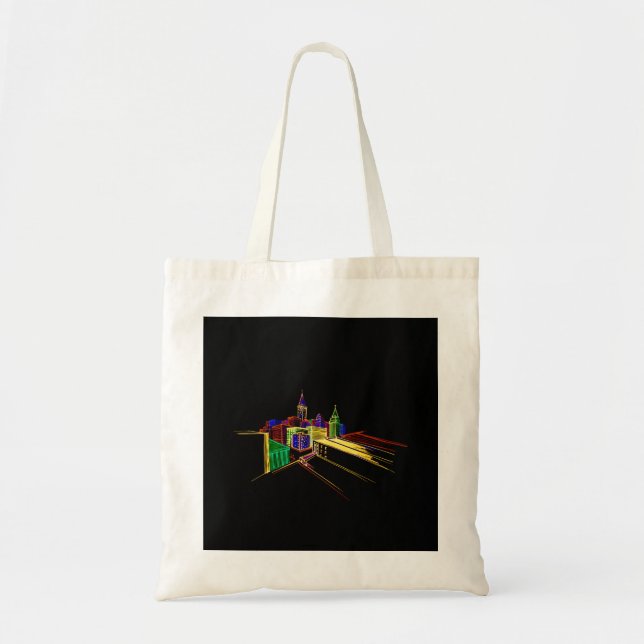 Bolsa Tote Cidade vibrante (Frente)