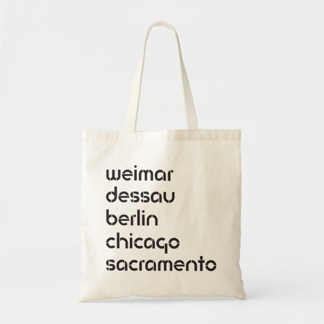 Bolsa Tote cidades do bauhaus + ESTÊNCIL de sacramento (Frente)