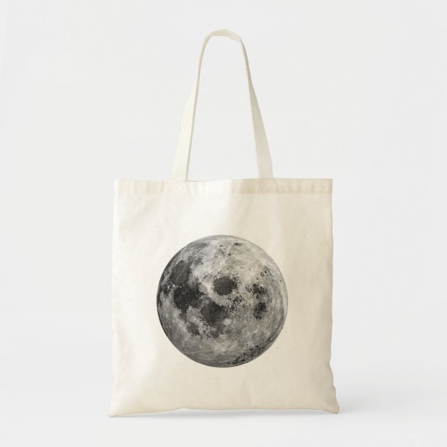 Bolsa Tote Ciência da Astronomia Espacial legal com Lua Cheia (Frente)