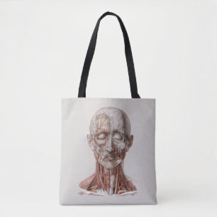 Bolsa Tote Ciência de Anatomia Humana Antiga, Cabeça Garganta