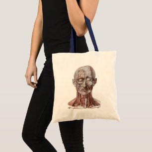 Bolsa Tote Ciência humana da anatomia do vintage, nariz