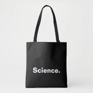 Bolsa Tote Ciência, uma palavra, design de minimalismo