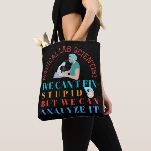 BOLSA TOTE CIENTISTA DO LABORATÓRIO MÉDICO NÃO CONSEGUE CO