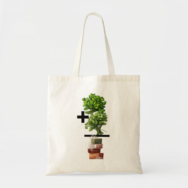 Bolsa Tote Cilantro Math - Engraçado Anti-Cilantro (Frente)