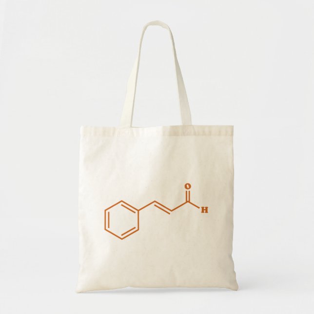 Bolsa Tote Cinamaldeído Cinamaldeído Fórmula Química Molecula (Frente)