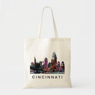 Bolsa Tote Cincinnati, Ohio, em grafite