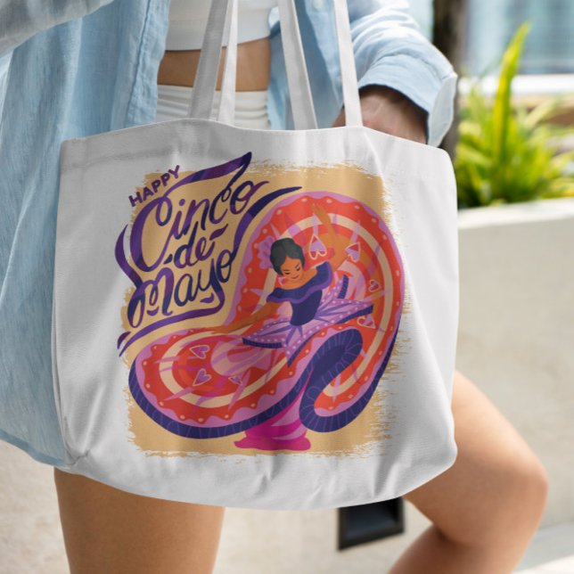 Bolsa Tote Cinco de Mayo dançando (Criador carregado)