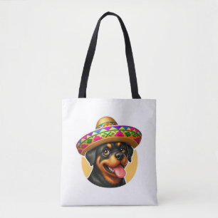 Bolsa Tote Cinco de Mayo Dog Rottweiler México