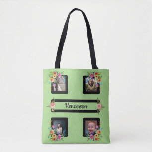 Bolsa Tote Cinco Flores de Quadro no Limão