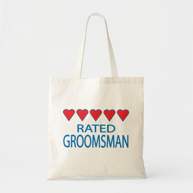 Bolsa Tote Cinco Padrinhos de casamento de coração (Frente)
